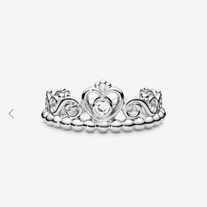 💛 Pandora 925 Silver Princess Tiara Crown Ring